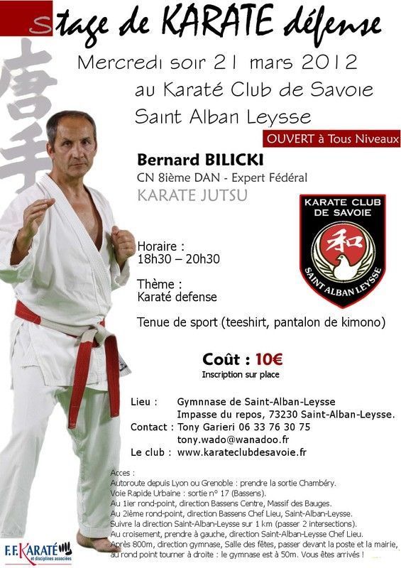 Stage karaté défense