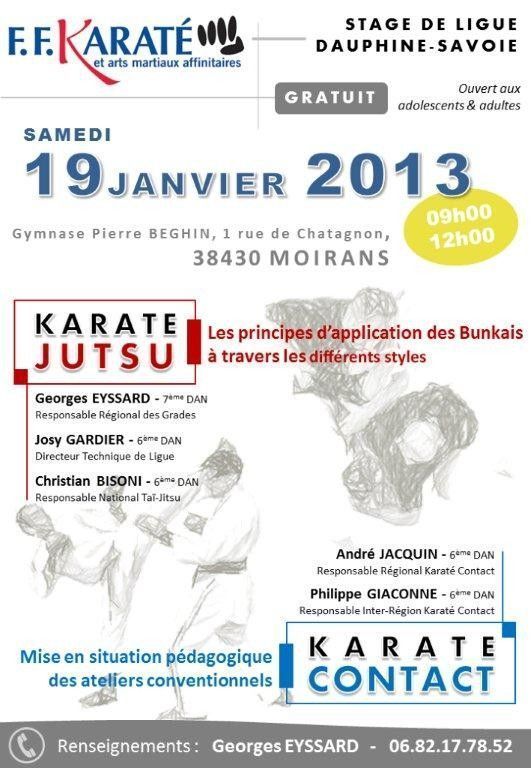 Stage gratuit le 19 janvier à Moirans